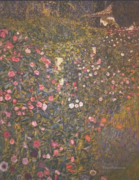 Paisaje hortícola italiano Gustav Klimt Impresionismo Flores Pinturas al óleo